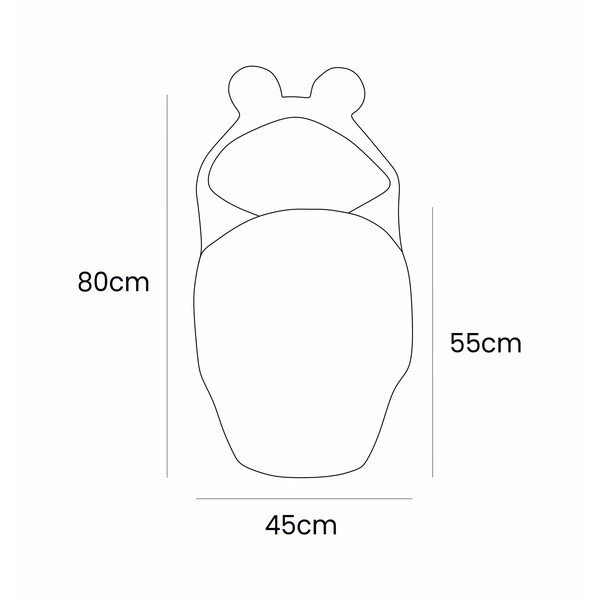 Krémová detská zavinovačka s baránkom 35x65 cm – Meowbaby-image-4