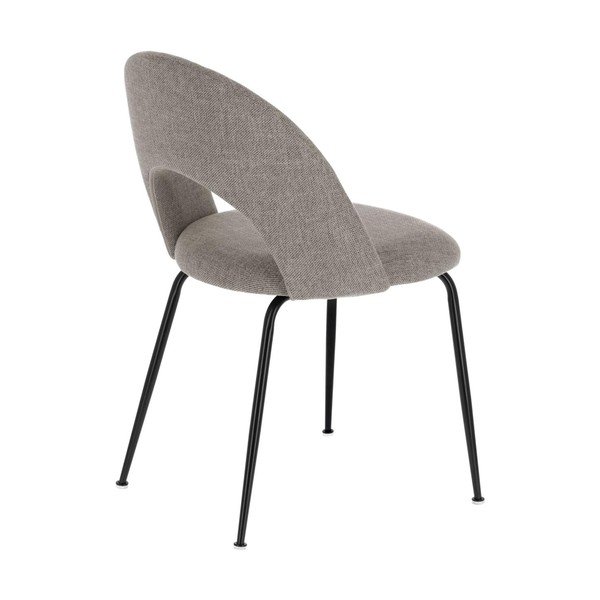 Sivá čalúnená jedálenská stolička Mahalia – Kave Home-image-2