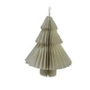 Svetlosivá papierová vianočná ozdoba v tvare stromu Only Natural, dĺžka 10 cm
