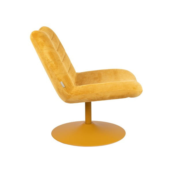 Okrovožlté zamatové kreslo Bubba – Zuiver-image-3