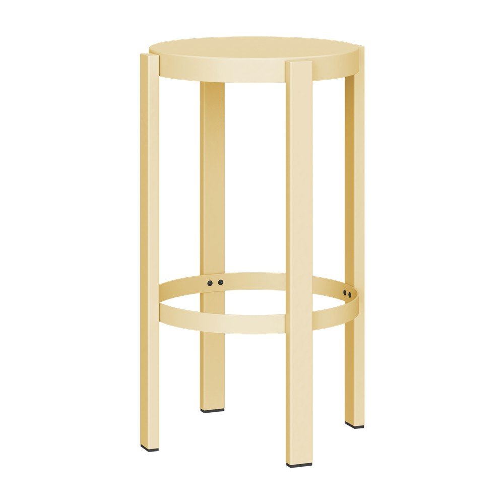 E-shop Žltá oceľová barová stolička (výška sedadla 65 cm) Doon – noo.ma