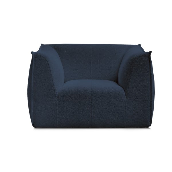 Tmavomodré kreslo z textílie buklé Giorgia – Bobochic Paris-image-3