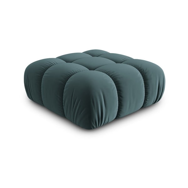 Zamatová podnožka v petrolejovej farbe Bellis – Micadoni Home-image-3