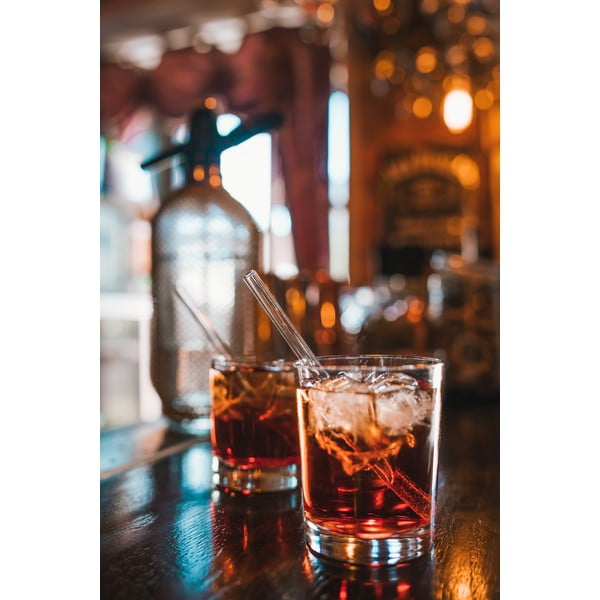 Sada 6 sklenených slamiek na pitie Vialli Design, dĺžka 15 cm-image-3