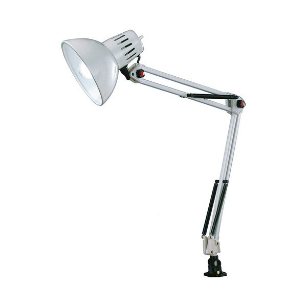 Biela stolová lampa s ohýbateľnou konštrukciou/s klipom (výška  73,5 cm) Tajo – Trio-image-3