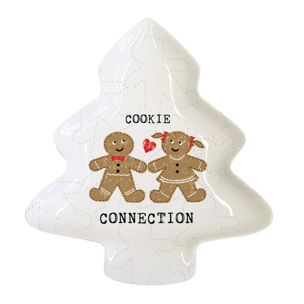Dekoratívna tácka z kostného porcelánu s vianočným motívom PPD Cookie Connection