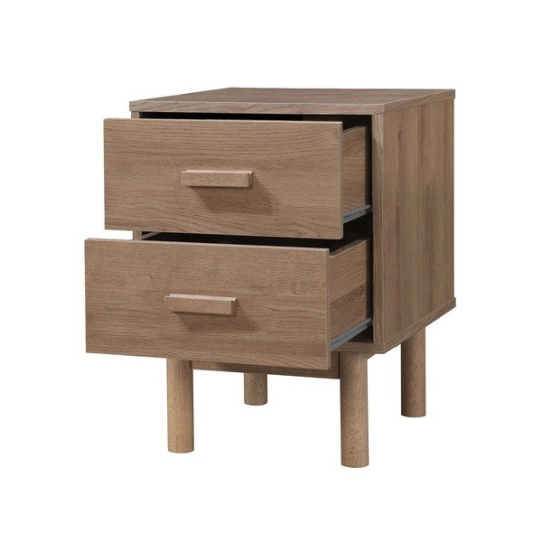 Nočný stolík v dekore duba v prírodnej farbe Melanie – Støraa-image-3