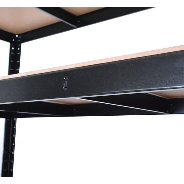 Čierny kovový úložný regál 120x180 cm – Rojaplast-image-2