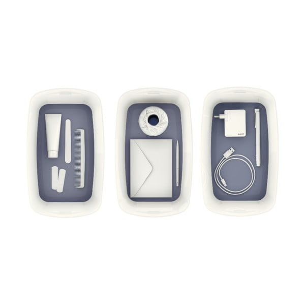 Bielo-sivý plastový úložný box s vekom 32x19x13 cm MyBox – Leitz-image-2