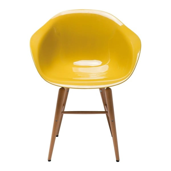 Žltá jedálenská stolička Kare Design Armlehe Forum