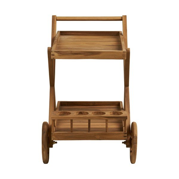 Servírovací stolík na kolieskach z masívneho dreva 50x86 cm Pasaku – House Nordic-image-4