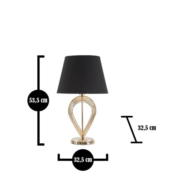 Čierna stolová lampa Mauro Ferretti Maxt, ø 32,5 cm-image-2