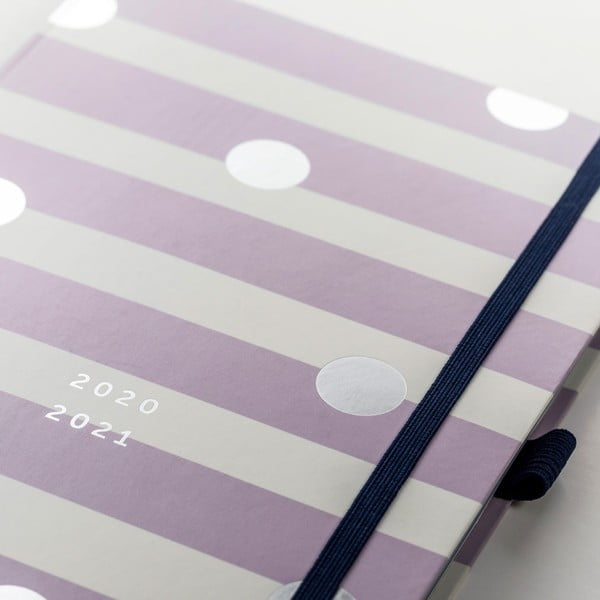 Fialovo-biely diár od augusta 2020 do augusta 2021 Busy B Lilac Lemonade-image-1