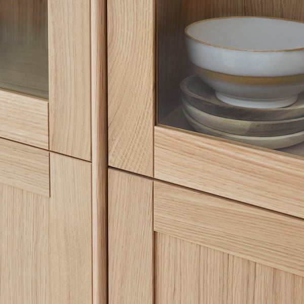 Vitrína s osvetlením v dekore duba 89x199 cm Mistral - Hammel Furniture-image-2