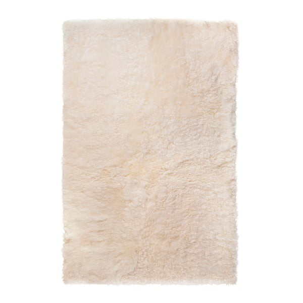 Biely kožušinový koberec s krátkym vlasom Nia, 100 x 60 cm
