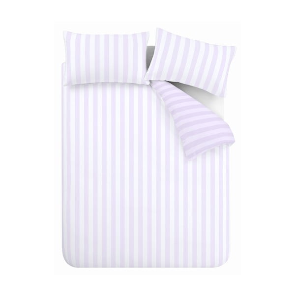 Biele/v levanduľovej farbe obliečky na jednolôžko 135x200 cm Stripe Tease – Sassy B