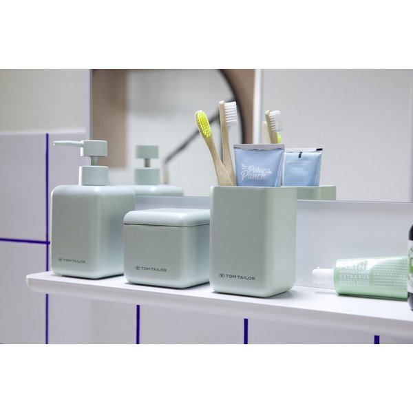 Svetlozelený kúpeľňový organizér na vatové tampóny z polyresínu Tom Tailor T-Rounded – Wenko-image-1
