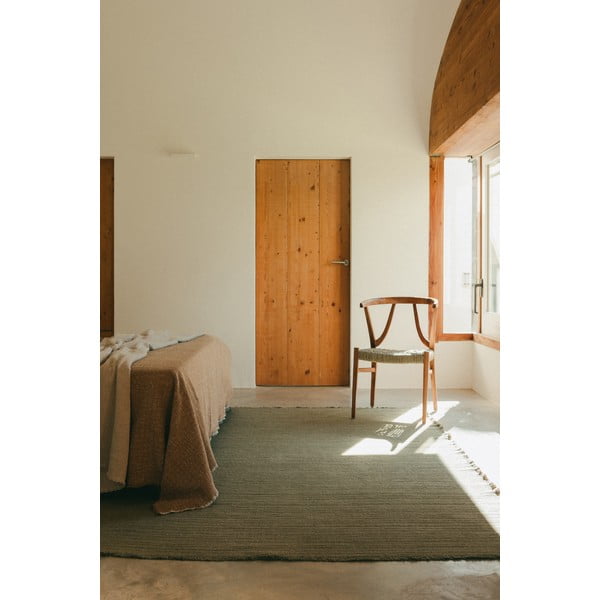 Okrovožltá bavlnená deka 130x180 cm Handloom – Lorena Canals-image-4