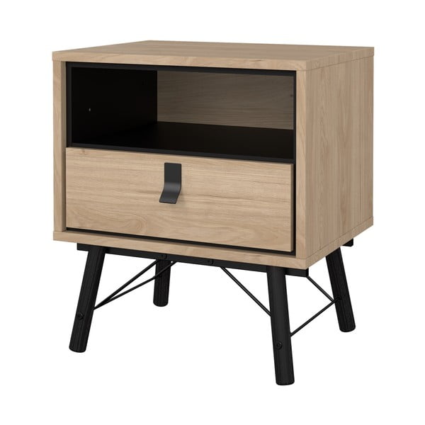 Nočný stolík v dekore duba v prírodnej farbe Ry – Tvilum-image-4