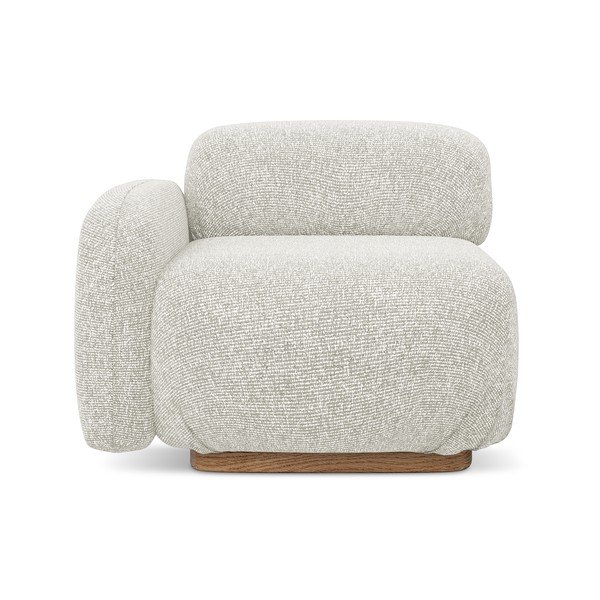 Krémovobiely modul pohovky (ľavý roh) Ailani – Makamii