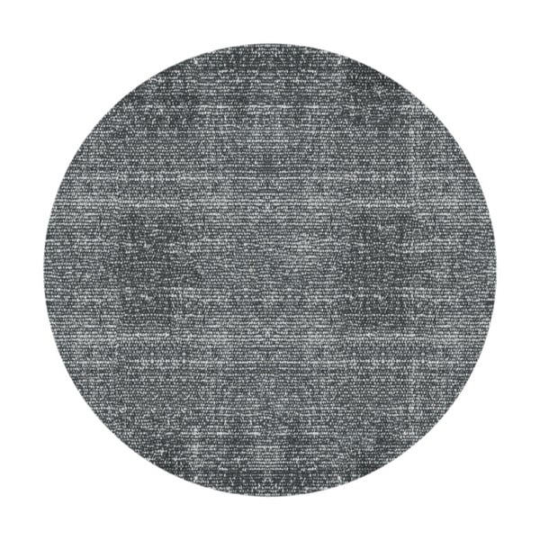 Čierny bavlnený koberec PT LIVING Washed, Ø 150 cm
