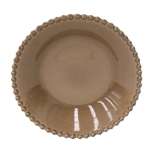 Kakaovohnedý kameninový tanier na polievku Costa Nova Pearl, ⌀ 24 cm