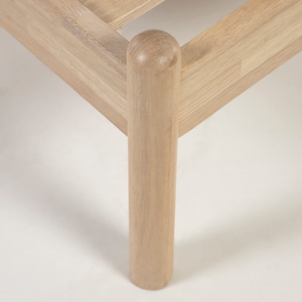 Posteľ z kaučukového dreva s roštom v sivo-prírodnej farbe 90x190 cm Shayndel - Kave Home-image-4