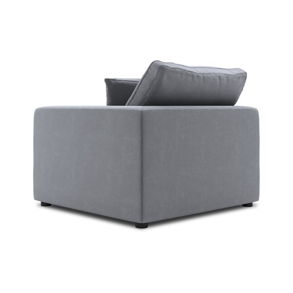 Sivá rohová časť modulárnej menčestrovej pohovky Windsor & Co Sofas Galaxy, pravý roh-image-3