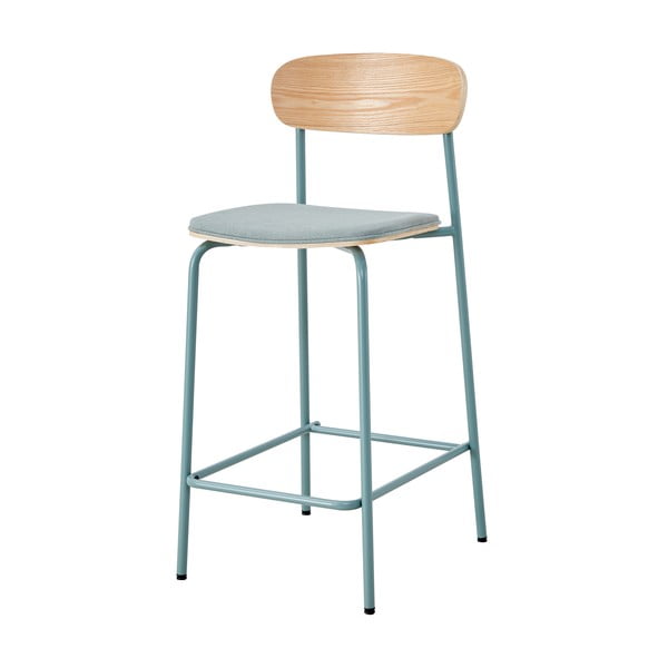 Barové stoličky v súprave 2 ks v modro-prírodnej farbe (výška sedadla 66 cm) Adriana – Marckeric-image-2