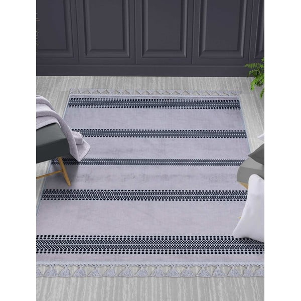 Sivý umývateľný koberec 120x80 cm - Vitaus-image-1