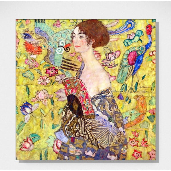 Reprodukcia obrazu Gustav Klimt - Lady With Fan, 50 x 50 cm-image-1