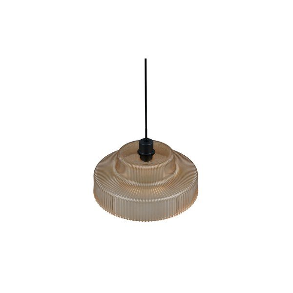 Jantárové závesné svietidlo so skleneným tienidlom ø 35 cm Abella – Reality-image-3