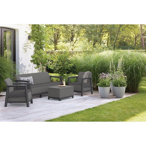 Sivá záhradná pohovka Scandi Linea – Keter-image-1