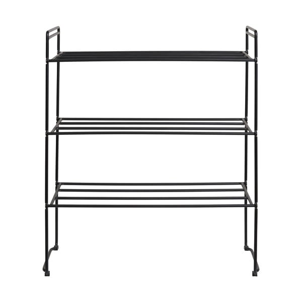 Čierny kovový stojan na topánky Swansea – House Nordic-image-1