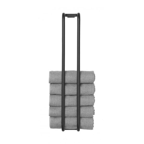 Čierny nástenný držiak na uteráky Modo – Blomus