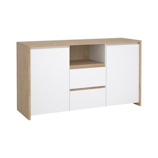 Biela/v prírodnej farbe komoda v dekore duba 149x84x48 cm Next – Tvilum-image-2