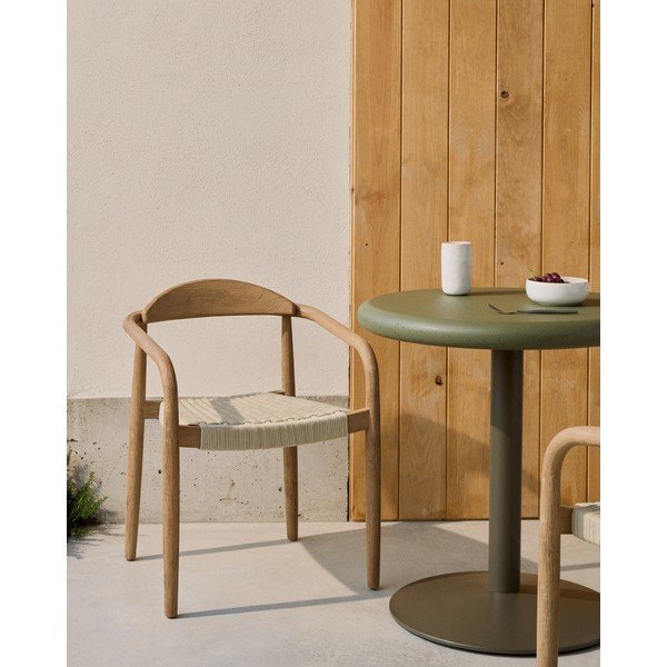 Béžové/v prírodnej farbe drevené jedálenské kreslo Nina – Kave Home-image-1