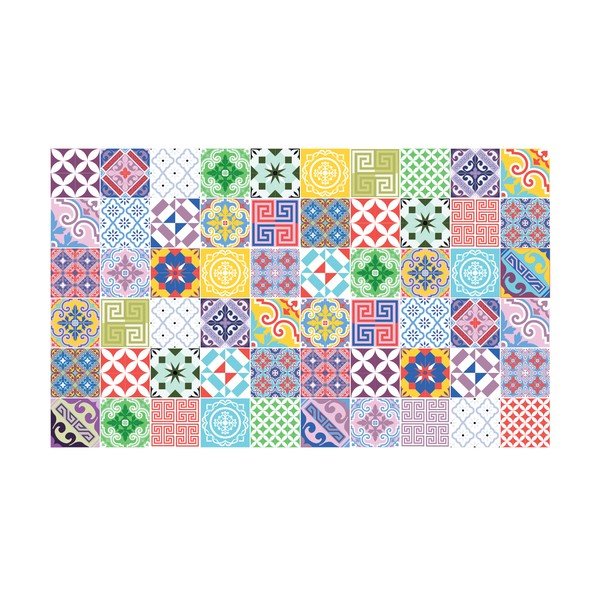 Sada 60 nástenných samolepiek Ambiance Vintage Artistic Tiles, 10 × 10 cm-image-2