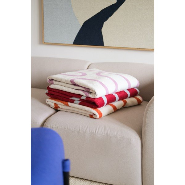 Červená deka 150x200 cm Swirl – noo.ma-image-4