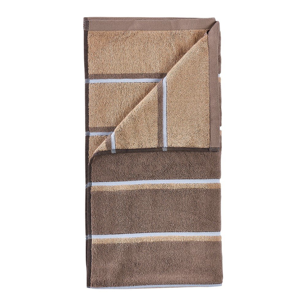 E-shop Hnedá/béžová bavlnená osuška 70x140 cm Sauna – Zone