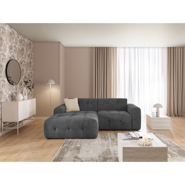 Tmavosivá rohová pohovka (ľavý roh/s leňoškou) Melva – Ropez-image-4