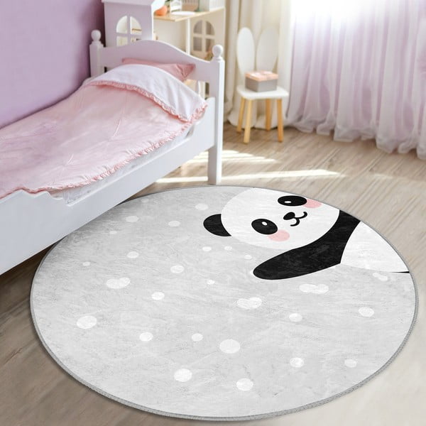 Svetlosivý detský koberec ø 120 cm Comfort – Mila Home-image-3