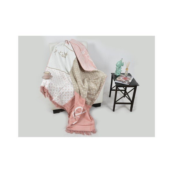Bavlnená deka Armada Candy Pembe, 220 × 180 cm-image-2