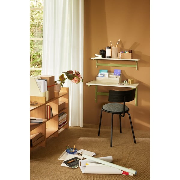 Zeleno-sivá polica 80 cm Koi – Hübsch-image-1