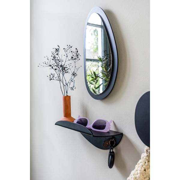 Čierna kovová polica 34 cm Pipa – Spinder Design-image-4