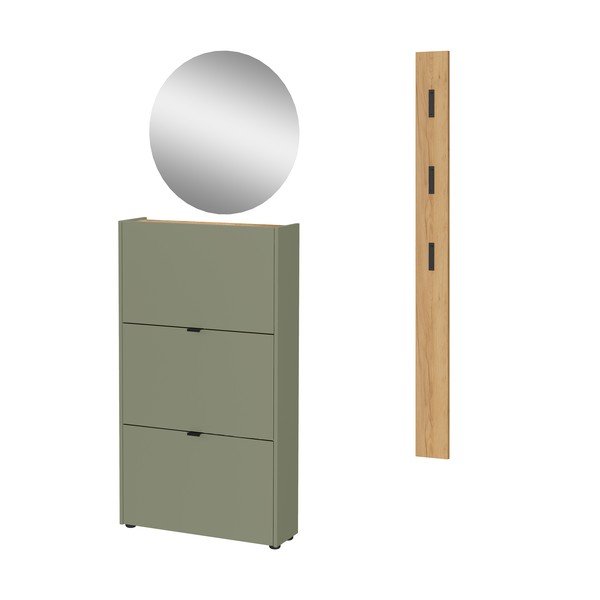 Predsieňová zostava v prírodnej farbe/taupe 101x200x22 cm Ameca – Germania