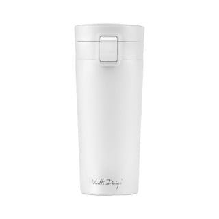 Biely cestovný termohrnček Vialli Design Fuori, 400 ml
