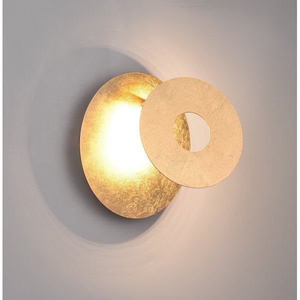 LED nástenné svietidlo v zlatej farbe Leano – Trio-image-2