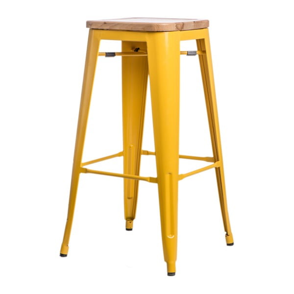 Žltá barová stolička D2 Paris Ash Wood