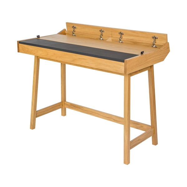 Pracovný stôl z dubového dreva Woodman Brompton-image-3